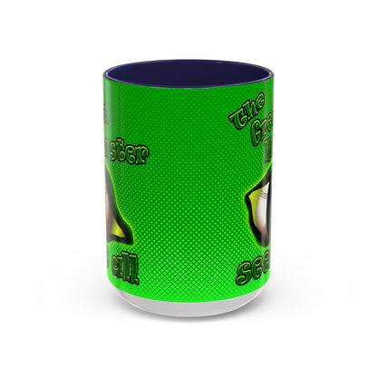 green monster - Accent Mug (logo green)