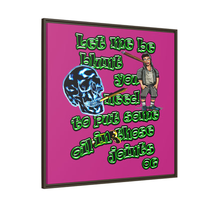 og - framed canvas art (pink)