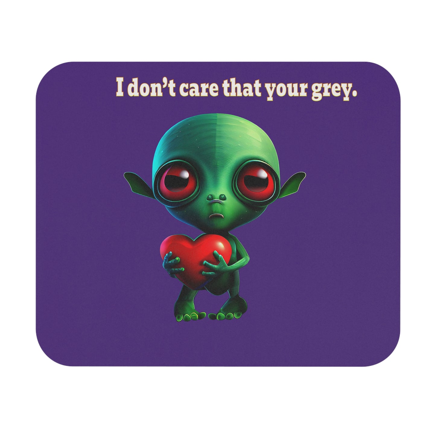 I don't care that your grey - Mouse Pad (Rectangle) (purple)