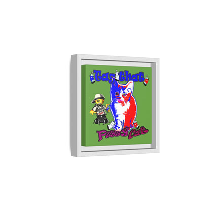 tag that - framed canvas art (green)