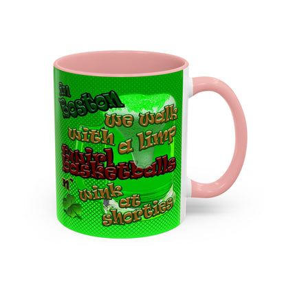 celtics logo - Accent Mug (logo green)