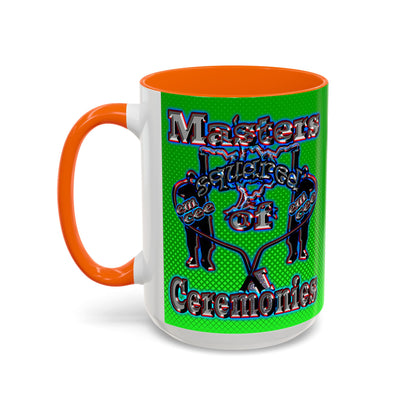 em cee squared - Accent Mug (logo green)