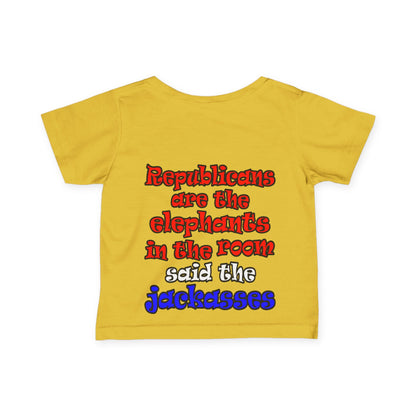 donkeys and elephants - Infant Fine Jersey Tee