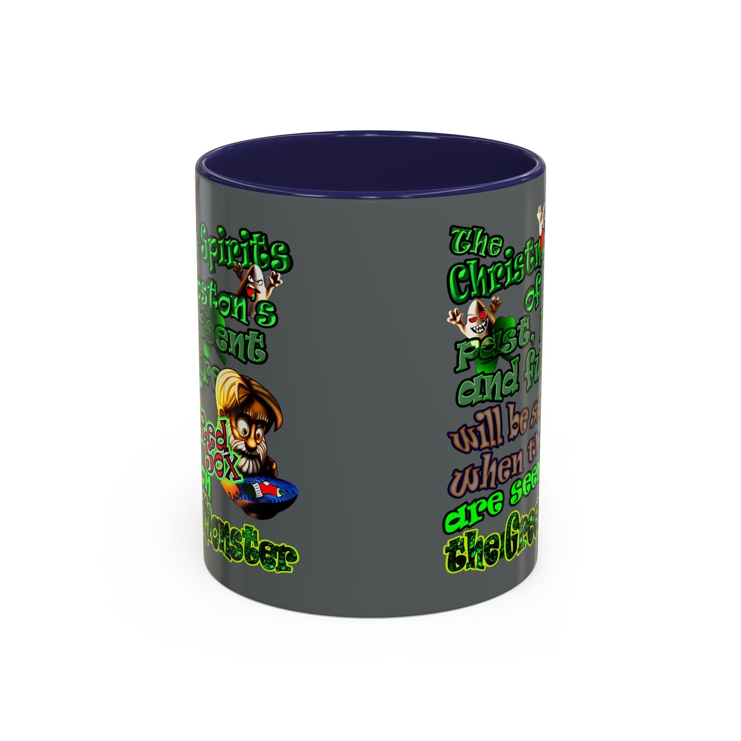 christmas spirits of boston - Accent Mug (dark grey)