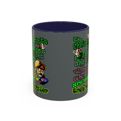 christmas spirits of boston - Accent Mug (dark grey)