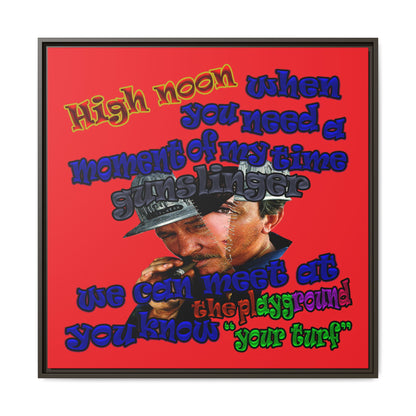 high noon - framed canvas art (red)