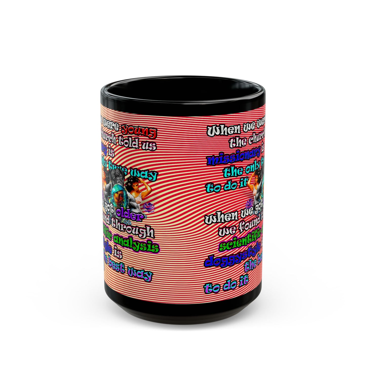 doggystyle - Black Mug (yellow-orange wave)
