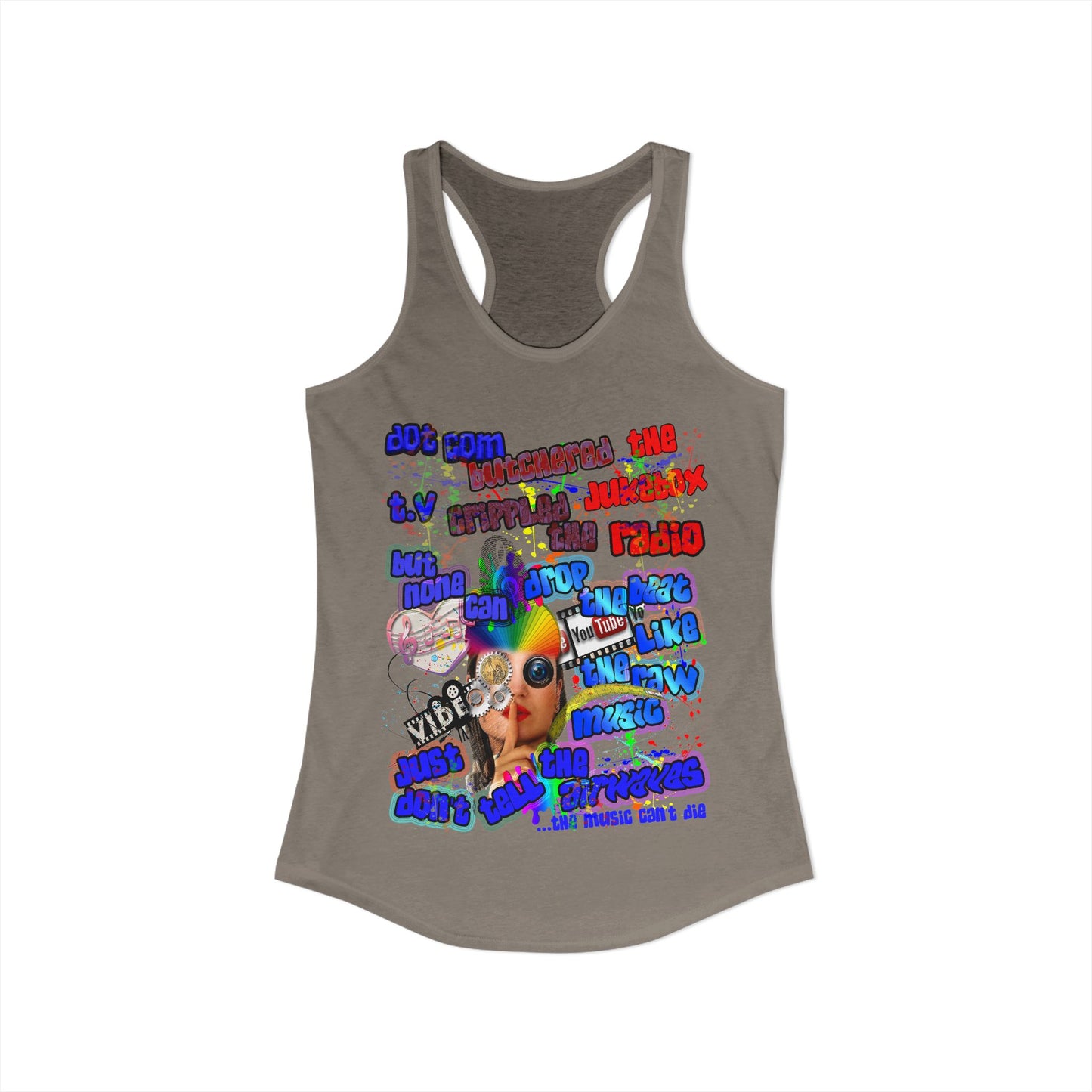 drop the beat - Women's Ideal Racerback Tank
