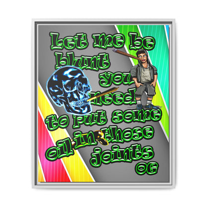 og - framed canvas art (rainbow split)