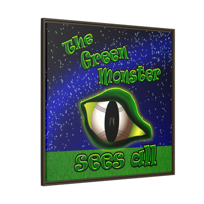 green monster - framed canvas art ('snoops' background)