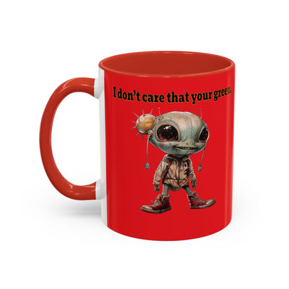 I don't care that your grey - Accent Mug (red)