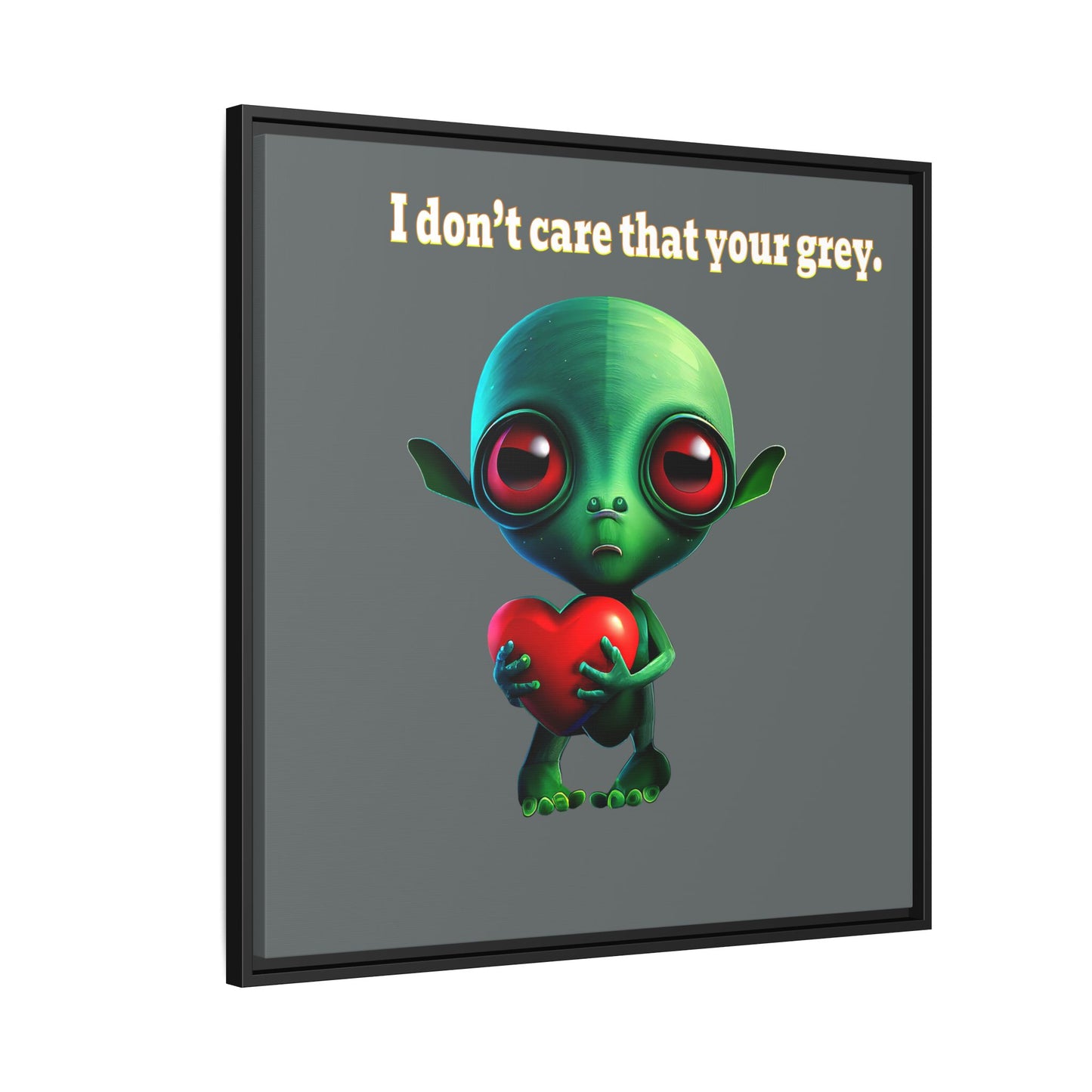 I don't care that your grey - framed canvas art (dark grey)