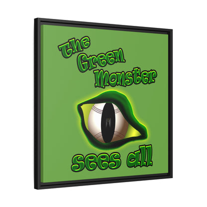 green monster - framed canvas art (green)