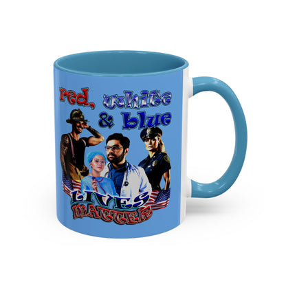 rw&b lives matter - Accent Mug (light blue)
