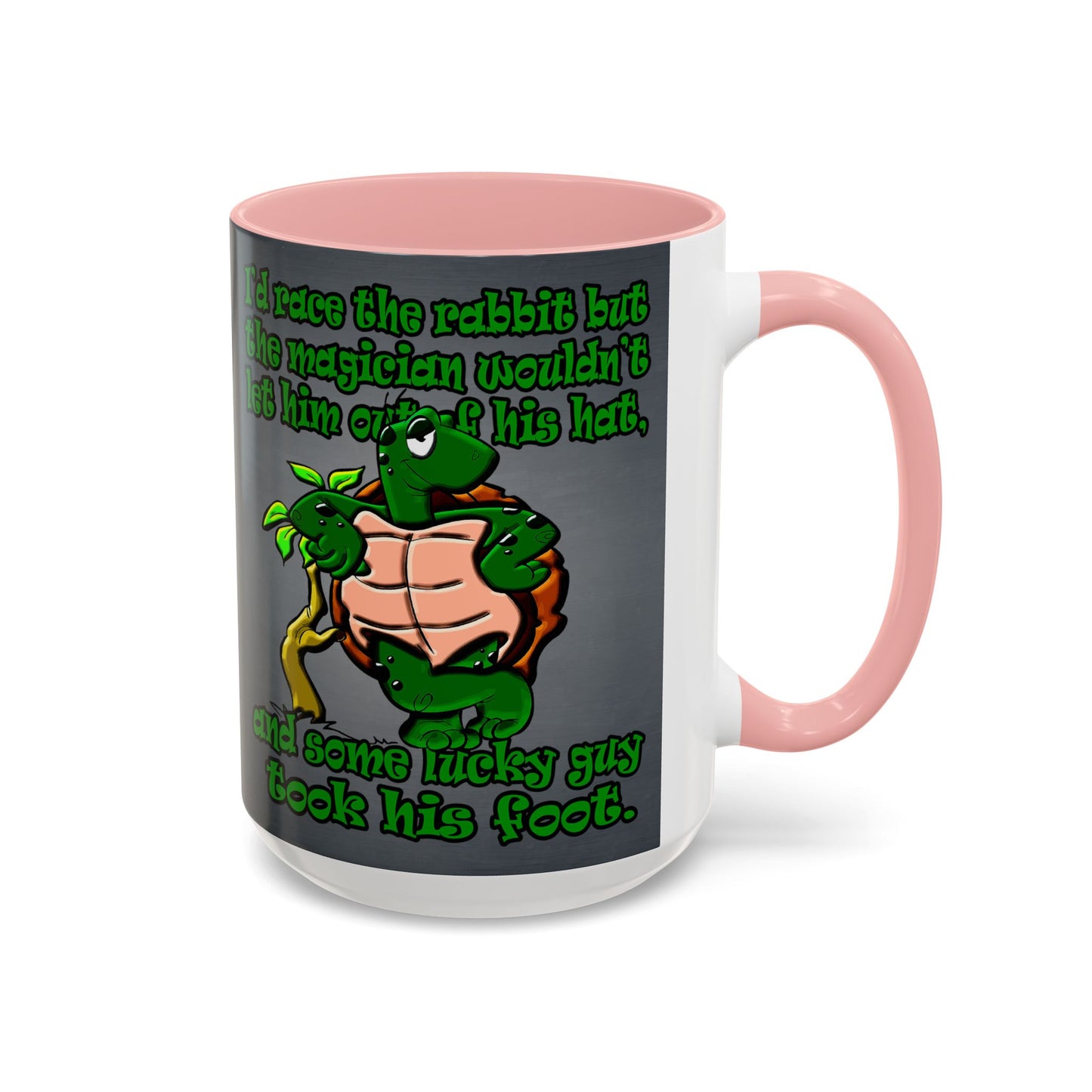 turtle race - Accent Mug (grey-light grey)