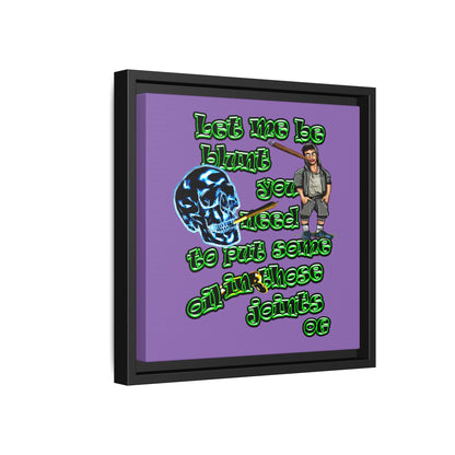 og - framed canvas art (light purple)