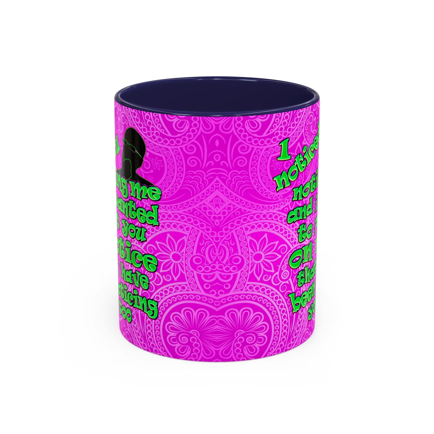 noticed you noticing - Accent Mug (pink swirl)