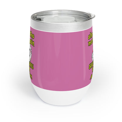 shoot the moon again - Chill Wine Tumbler (light pink)
