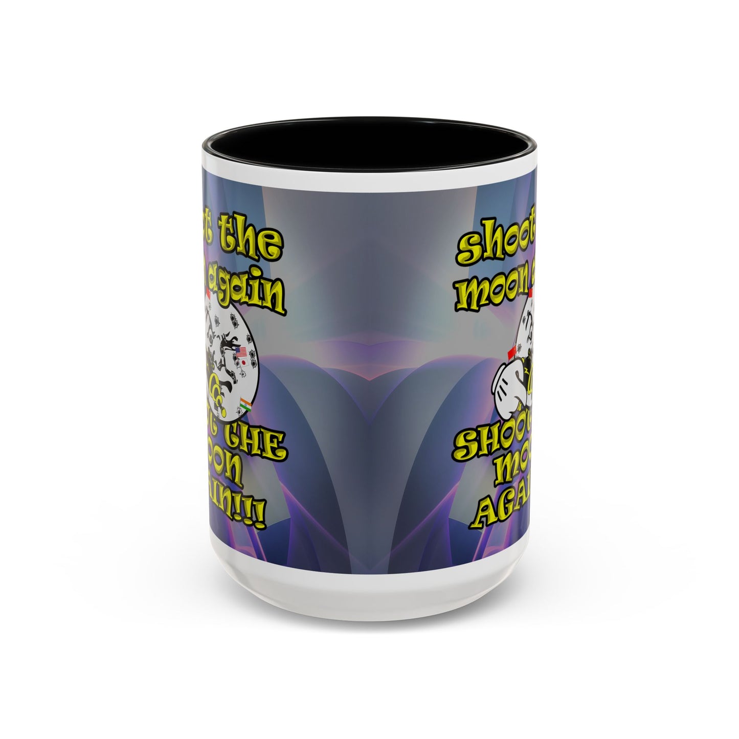shoot the moon again - Accent Mug (grey-pink wave)