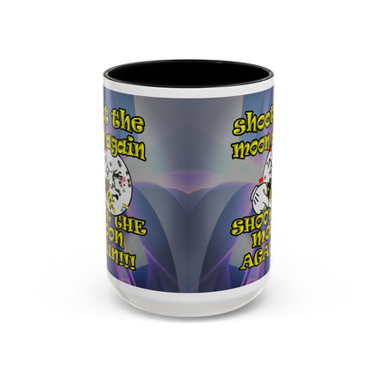 shoot the moon again - Accent Mug (grey-pink wave)