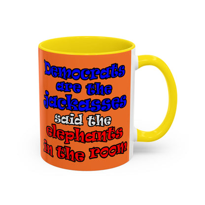 donkeys and elephants - Accent Mug (crusta)