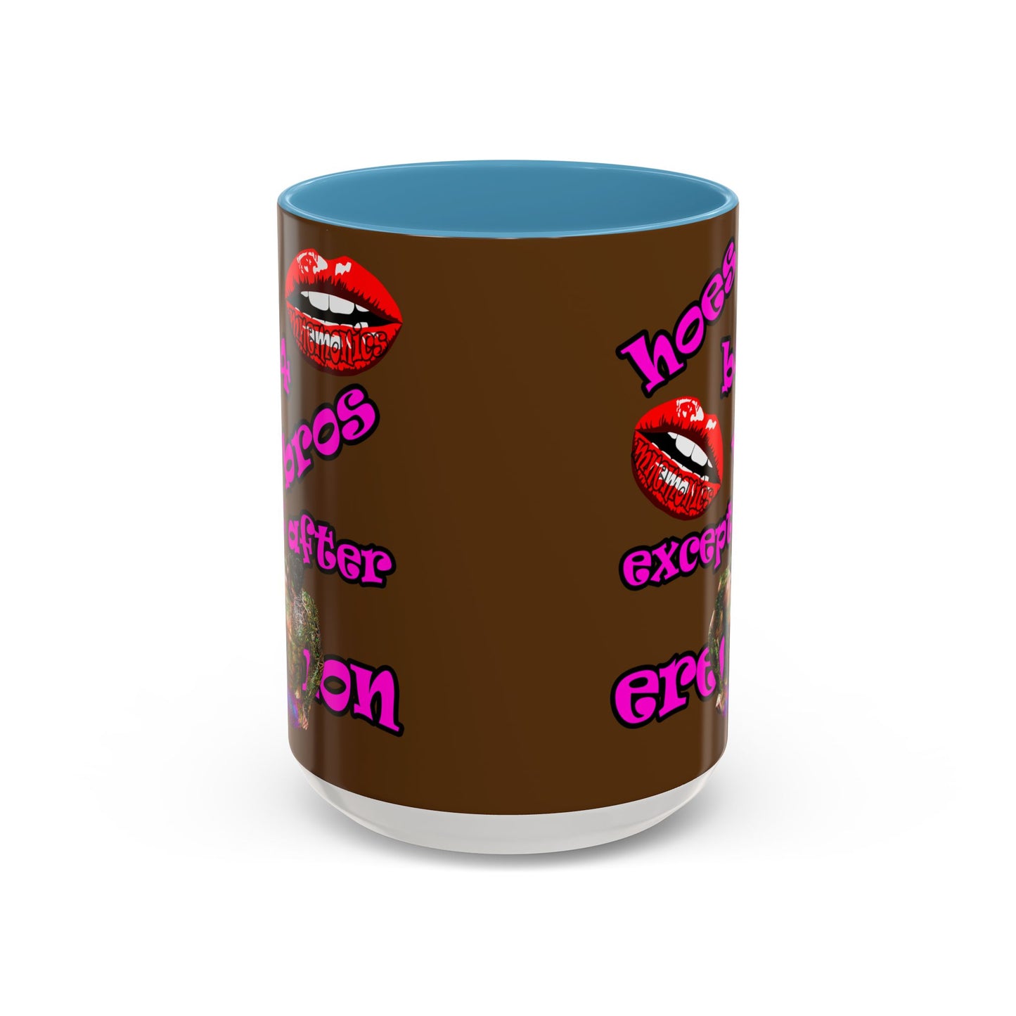 hoes b4 bros - Accent Mug (brown)
