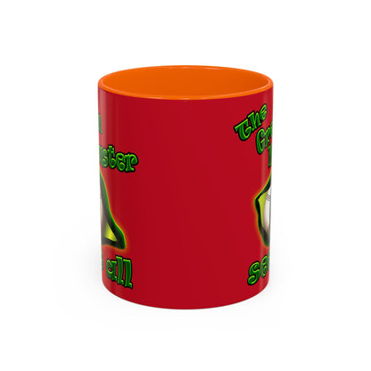 green monster - Accent Mug (dark red)