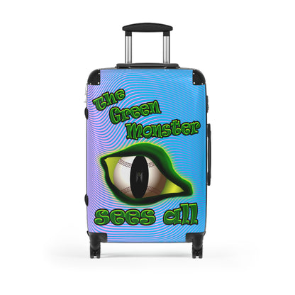 green monster - Suitcase (light blue-purple wave)