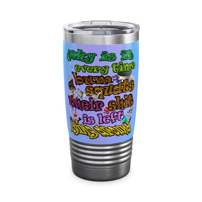 the bum's shit - Ringneck Tumbler, 20oz (light blue-purple wave)