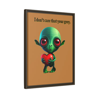 I don't care that your grey - framed canvas art (light brown)