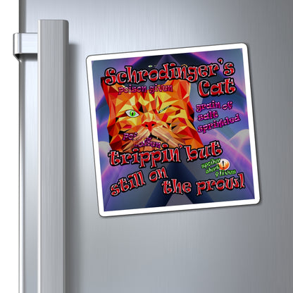 schrodinger's cat - Magnets - (grey-pink wave)