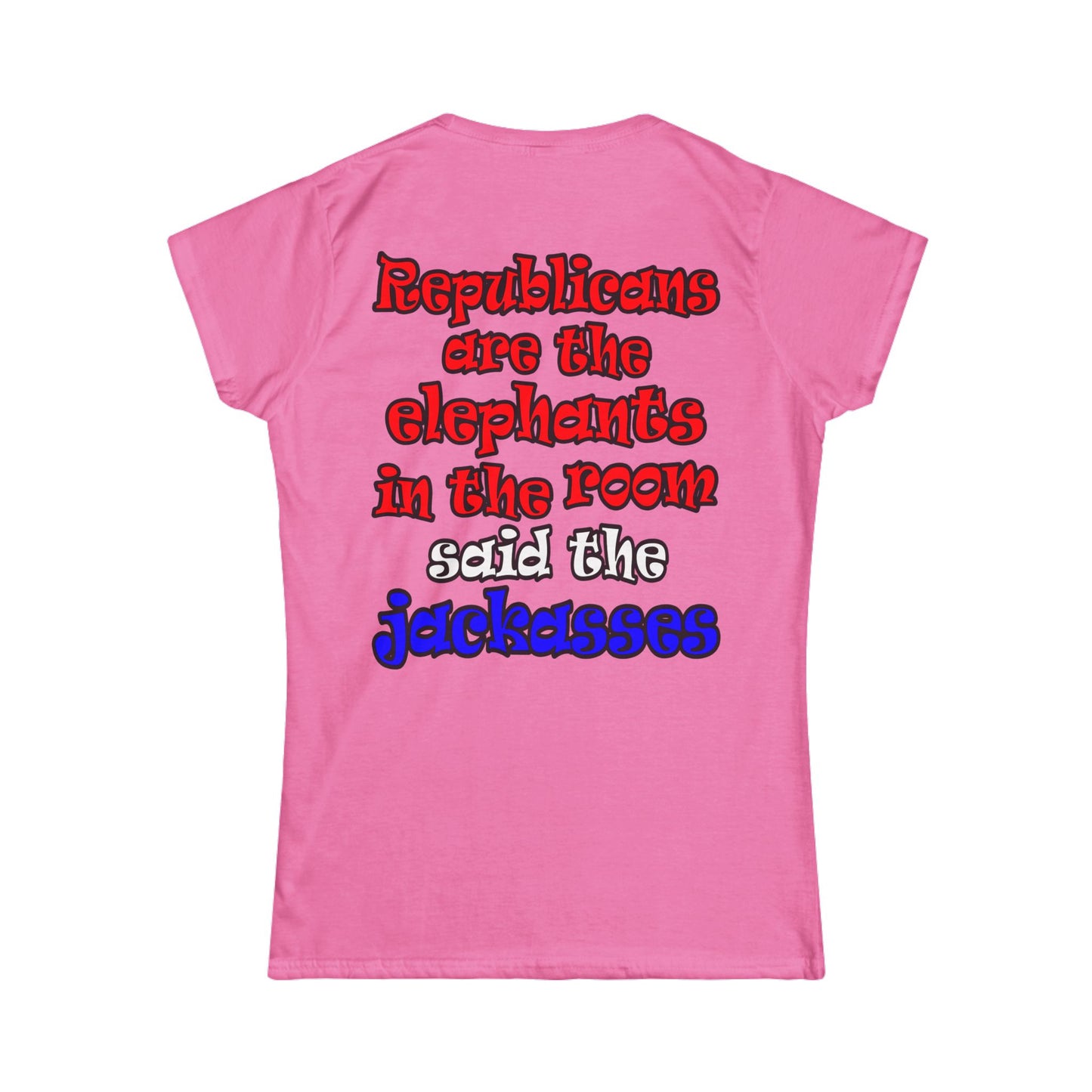donkeys and elephants - Women's Softstyle Tee