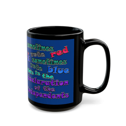declaration of the independents - Black Mug (dark blue)
