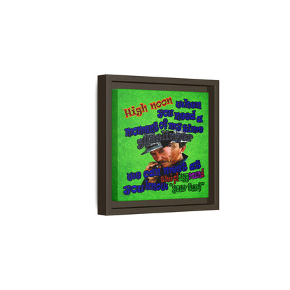 high noon - framed canvas art (green turf)