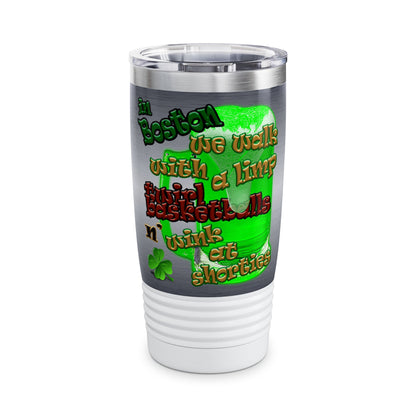 celtics logo - Ringneck Tumbler, 20oz (brushed nickel)