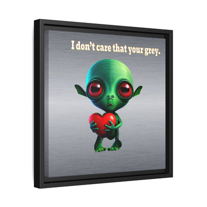I don't care that your grey - framed canvas art (brushed nickel)