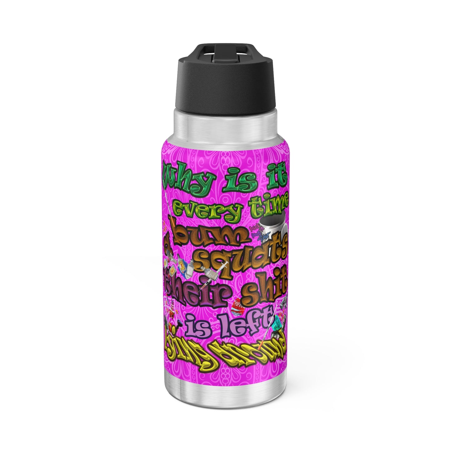 the bum's shit - Gator Tumbler, 32oz (pink swirl)