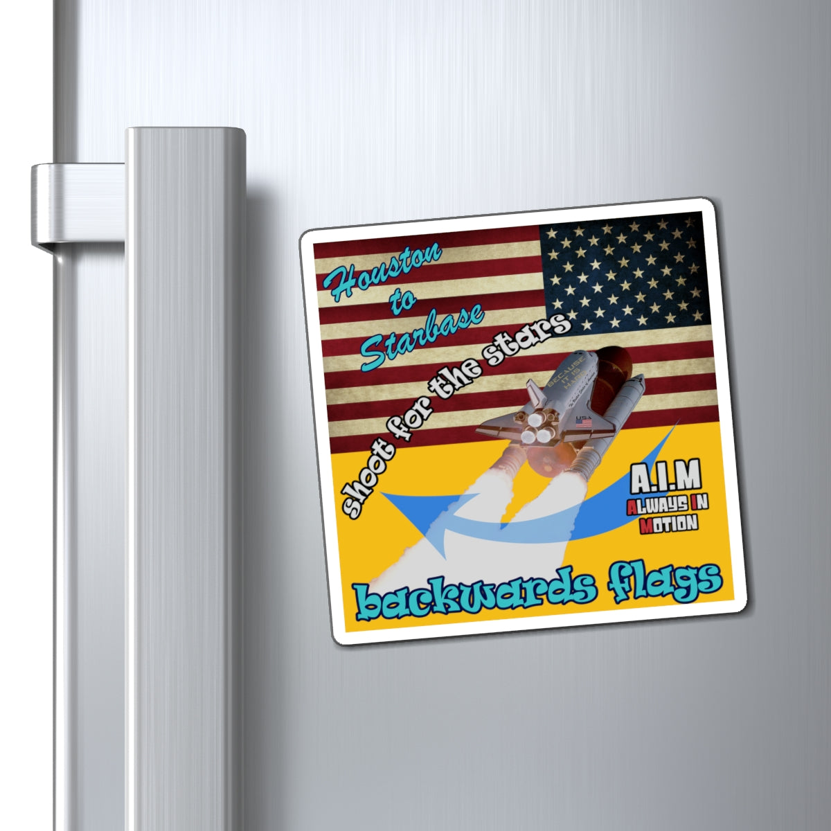shoot for the stars - Magnets - (yellow)