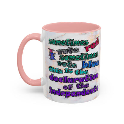 declaration of the independents - Accent Mug (white marble)