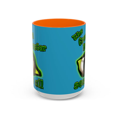 green monster - Accent Mug (turquoise)