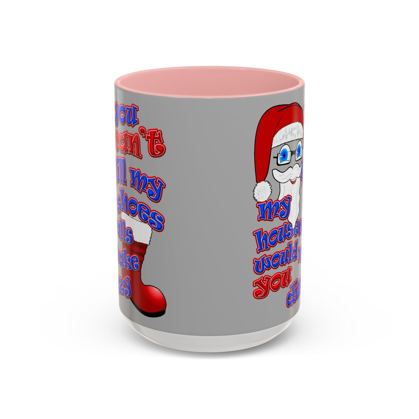 santa's shoes - Accent Mug (light grey)