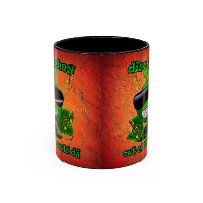 disc jockey - Accent Mug (burnt orange)