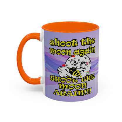 shoot the moon again - Accent Mug (light blue-pink wave)
