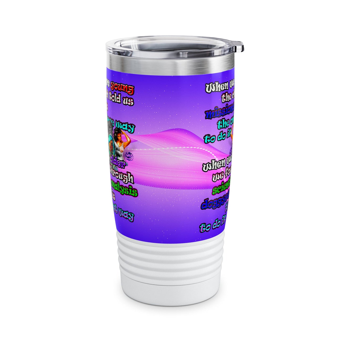 doggystyle - Ringneck Tumbler, 20oz (purple-pink wave)
