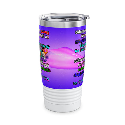 doggystyle - Ringneck Tumbler, 20oz (purple-pink wave)