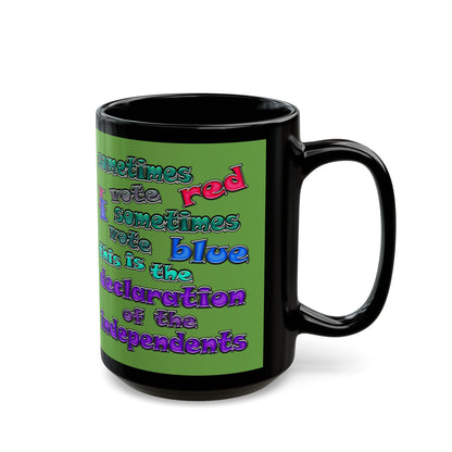 declaration of the independents - Black Mug (green)