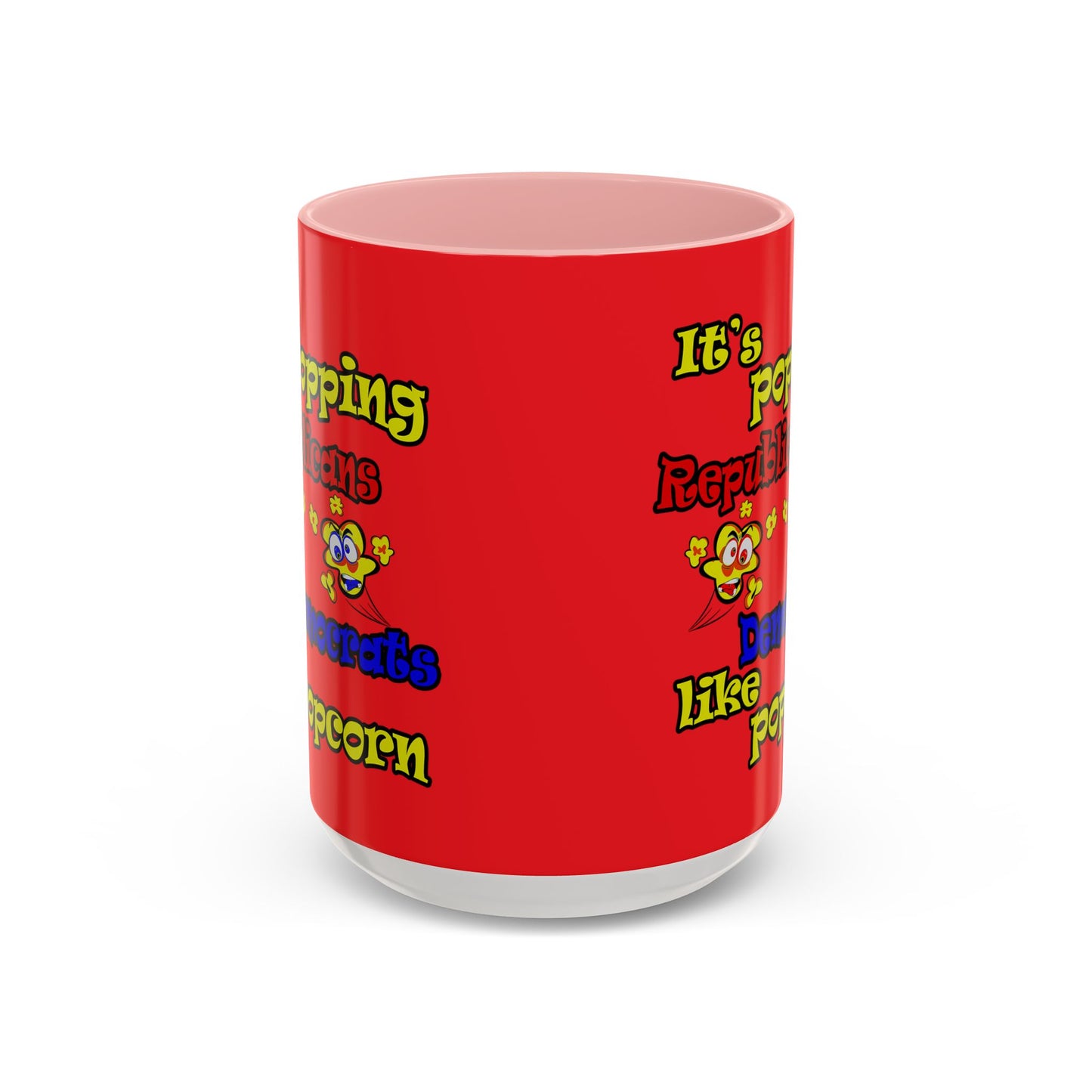 popping like popcorn - Accent Mug (red)