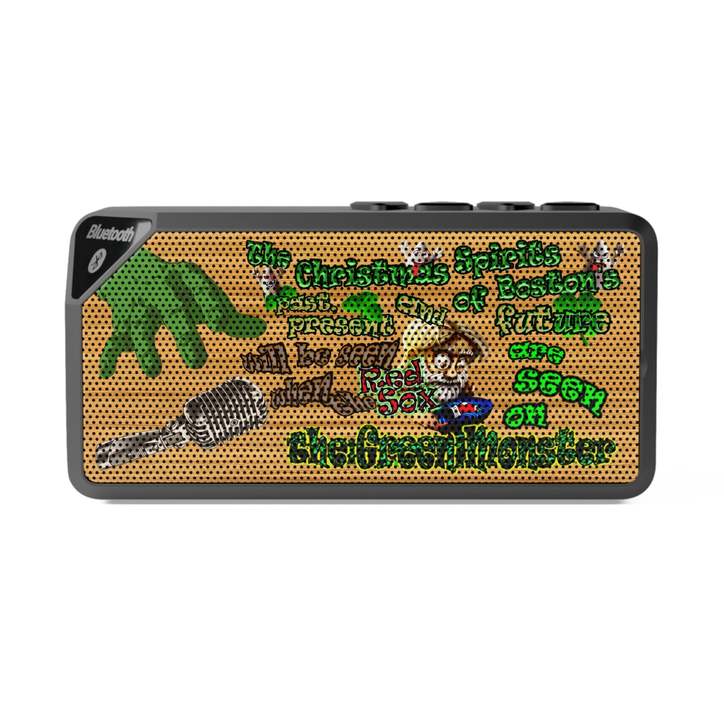 christmas spirits of boston - Jabba Bluetooth Speaker (butterscotch wood finish)