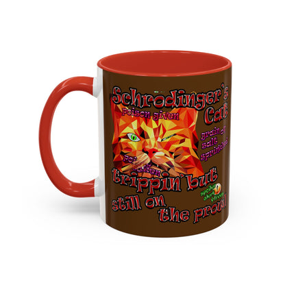 schrodinger's cat - Accent Mug (brown)