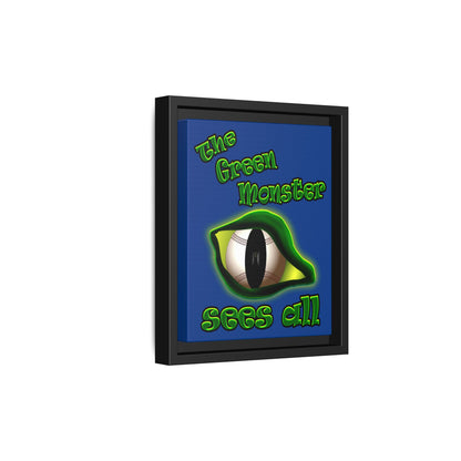 green monster - framed canvas art (dark blue)
